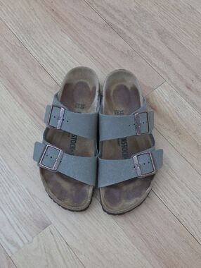 Birkenstock Arizona Two-Strap Sandals in Khaki Green
